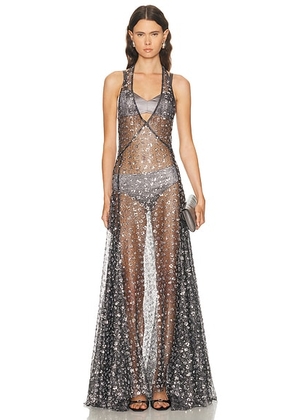 SIEDRES Matilda Dress in Grey - Metallic Silver. Size 38 (also in ).