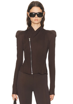 RICK OWENS LILIES Princess Jacket in Raisin - Brown. Size 42 (also in 38).