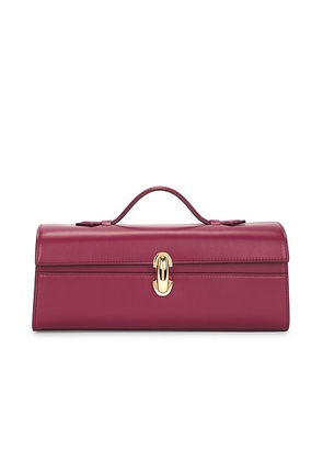 Savette Slim Symmetry Pochette Bag in Plum - Wine. Size all.