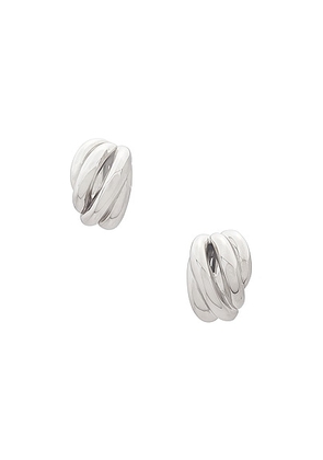 Balenciaga Saturne Earrings in Shiny Silver - Metallic Silver. Size all.