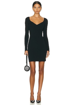 ALAÏA Long Sleeve Mini Dress in Noir Alaia - Black. Size 38 (also in ).
