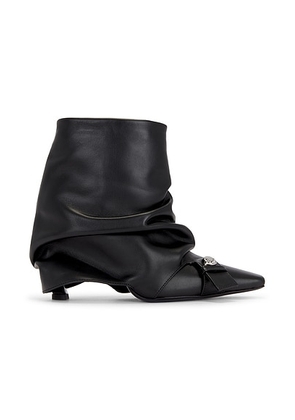THE ATTICO Juno 95mm Ankle Boot in Black - Black. Size 37.5 (also in 38, 38.5).