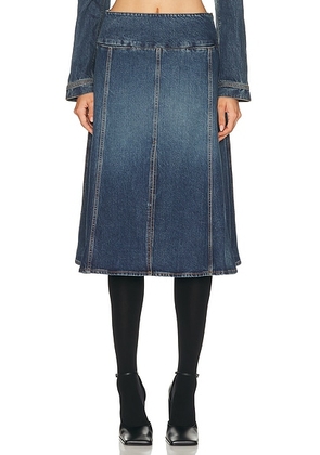 ALAÃA ALAÎªA Slit Skirt in Bleu Delave - Blue. Size 36 (also in ).