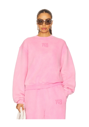 Alexander Wang Essential Terry Crew Sweatshirt in Pink. Size S. Also in M, XS.