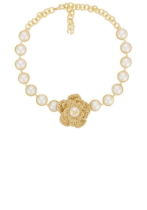 Dolce & Gabbana Pearl Necklace in Gold - Yellow. Size all.