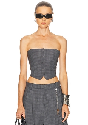 Alexander Wang Bustier Vest in Dark Grey Melange - Grey. Size 2 (also in 4).