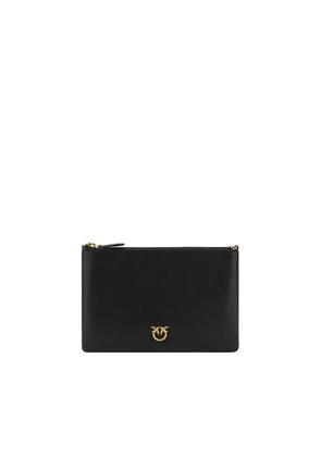 PINKO Black Leather Shoulder Bag