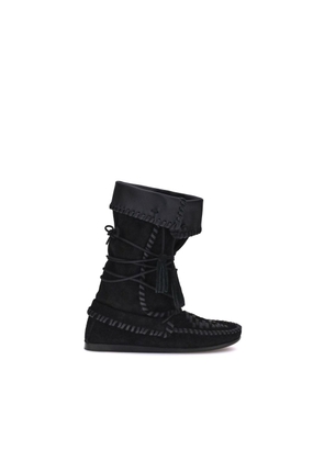 Isabel Marant Brown Calf Leather Bos Taurus Lace-Up Boots - EU36/US6