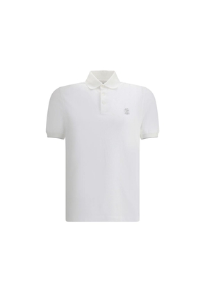 Brunello Cucinelli White Cotton Polo Shirt - L