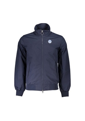 North Sails Blue Polyamide Men Jacket - M