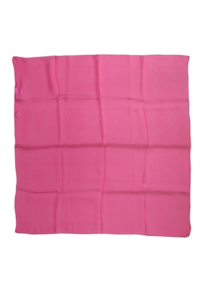 Dolce & Gabbana Pink Silk Neck Wrap Square Foulard Scarf