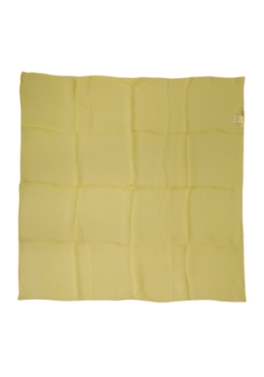Dolce & Gabbana Yellow Silk Neck Wrap Square Foulard Scarf