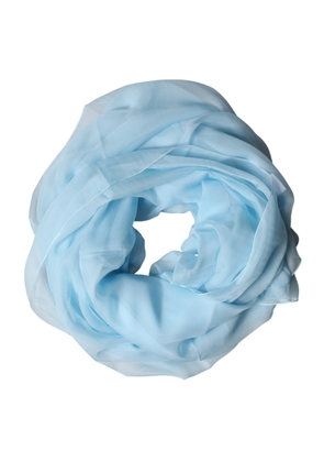 Dolce & Gabbana Light Blue Stole Silk Neck Wrap Shawl Scarf