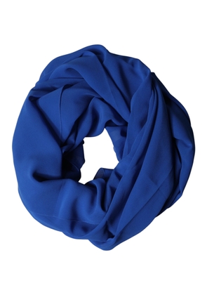 Dolce & Gabbana Blue Silk Stole Neck Wrap Shawl Men  Scarf