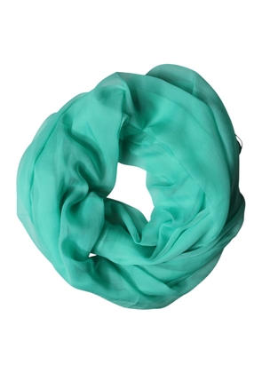 Dolce & Gabbana Teal Stole Silk Neck Wrap Shawl Men Scarf