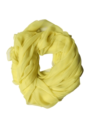 Dolce & Gabbana Yellow Stole Silk Neck Wrap Shawl Men  Scarf
