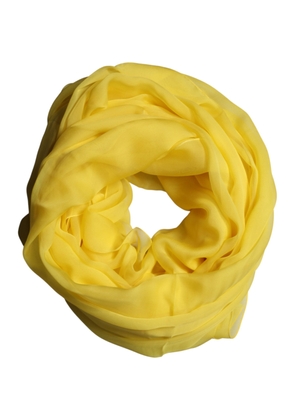 Dolce & Gabbana Yellow Silk Stole Neck Wrap Shawl Men 200cm x 130cm Scarf