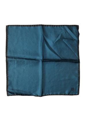 Dolce & Gabbana Blue Silk Square Pocket Handkerchief Scarf