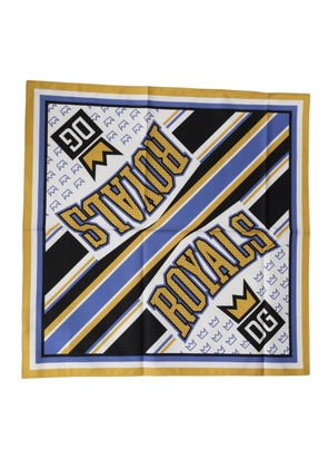 Dolce & Gabbana Multicolor DG Royals Square Foulard Men 50cm x 50cm Scarf