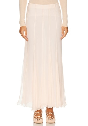 Chloe Sheer Maxi Skirt in Powdery Pink - Blush. Size 36 (also in 38).