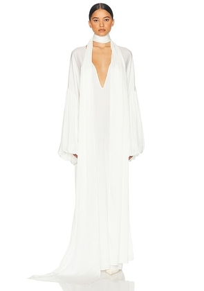 Helsa Serafina Silk Dress in White - White. Size S (also in M, XL, XS).