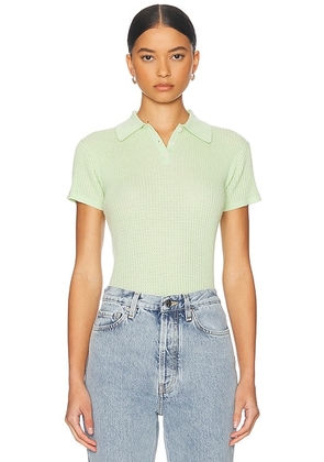 Guest In Residence Shrunken Cashmere Polo in Mint - Mint. Size XS (also in ).