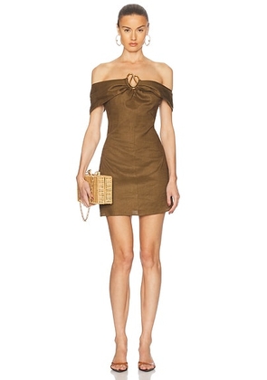 Cult Gaia Sawyer Dress in Nymph - Olive. Size 8 (also in 0).