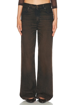 Haikure Korea Straight Leg in Brown & Black - Brown. Size 29 (also in ).