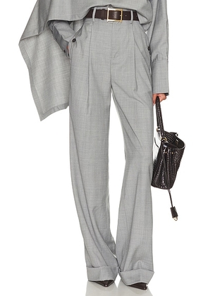 Helsa The Paperbag Trouser in Grey Melange - Grey. Size XS (also in S).