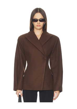 ALL THE WAYS Avyanna Blazer in Brown. Size L. Also in M, S, XL, XS, XXS.