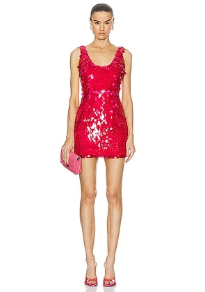 The New Arrivals by Ilkyaz Ozel Manu Mini Dress in Flamboyante - Fuchsia. Size 38 (also in 34, 36).