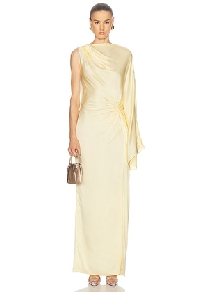 L'Academie by Marianna Cassia Gown in Lemon - Yellow. Size L (also in M, S, XL).