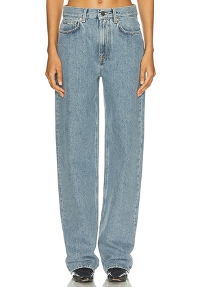 Loulou de Saison Samur Straight Leg Jeans in Washed Light Blue - Denim-Medium. Size 24 (also in 28, 29, 30, 31).