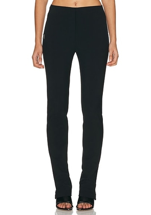HAELO Brace Waist Slim Trouser in Black - Black. Size L (also in M, S, XL, XS).