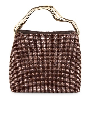 Cult Gaia Solene Mini Top Handle Bag in Java - Metallic Bronze. Size all.