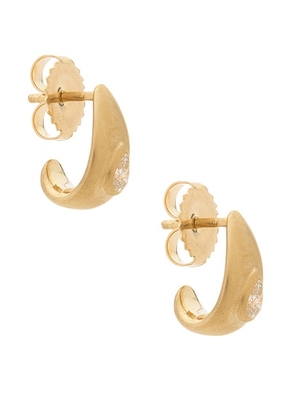 Logan Hollowell Water Drop Diamond Baby Tusk Earrings in Gold - Metallic Gold. Size all.
