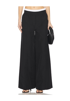SIMKHAI Olly Double Waistband Pant in Black. Size M. Also in XS.