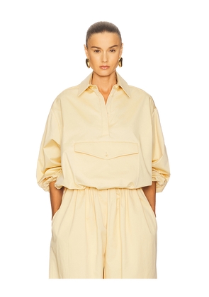 Helsa Cotton Twill Anorak in Yellow. Size XL. Also in XXS.