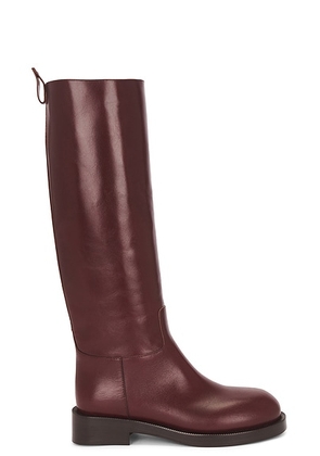 RABANNE Knee High Boots in Bordeaux - Burgundy. Size 37 (also in ).