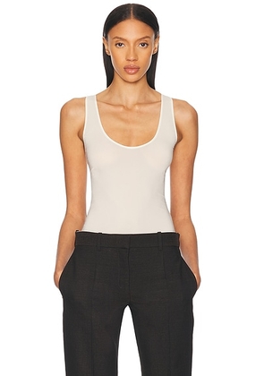 The Row Mandie Bodysuit in Ivory - Ivory. Size L (also in ).