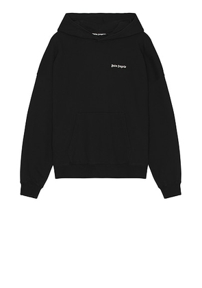 Palm Angels Classic Logo Embroidered Hoody in Black - Black. Size XL/1X (also in ).