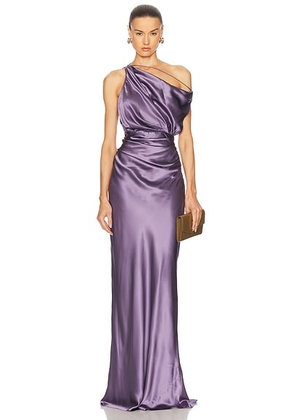 The Sei Strapped Off Shoulder Gown in Smoky Plum - Purple. Size 4 (also in 2).