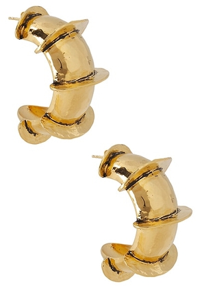 Saint Laurent Hoop Earrings in Or Laiton - Metallic Gold. Size all.