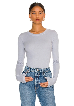 LA Made Long Sleeve Crew Neck Top in Slate. Size M. Also in XS.