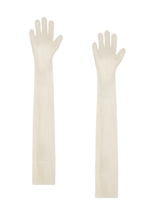 Norma Kamali Long Gloves in Cream. Size M/L. Also in XS/S.