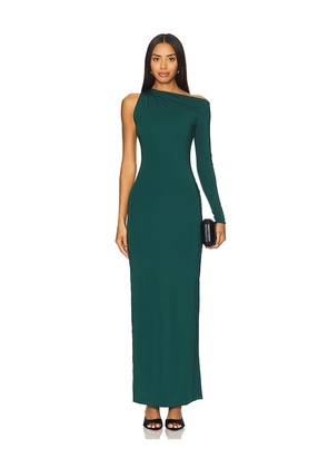 Maygel Coronel Negrete Dress in Dark Green.