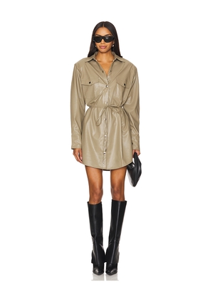 Nookie Off Duty Shirt Dress in Tan. Size L. Also in S.