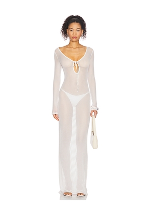 lovewave The Isola Maxi Dress in White. Size XS. Also in S.