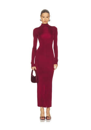 L'Academie Syndi Maxi Knit Dress in Burgundy. Size L. Also in M, S, XL, XS.
