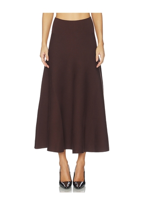 Line & Dot Kingston Knit Sweater Skirt in Brown. Size L. Also in M, S, XS.